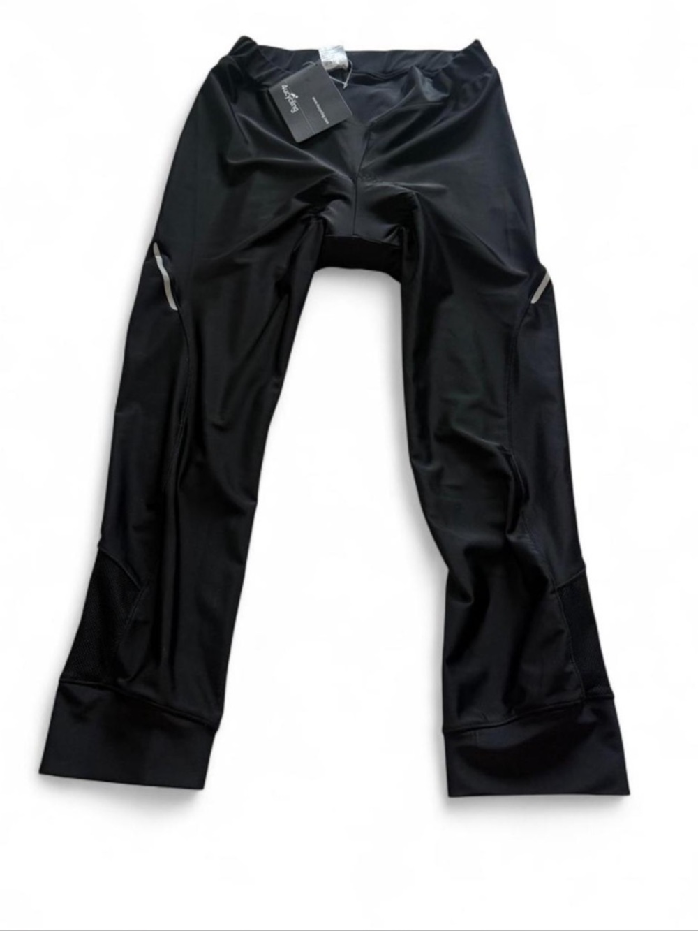Womans Black. bicycle Pants with Reflective Details